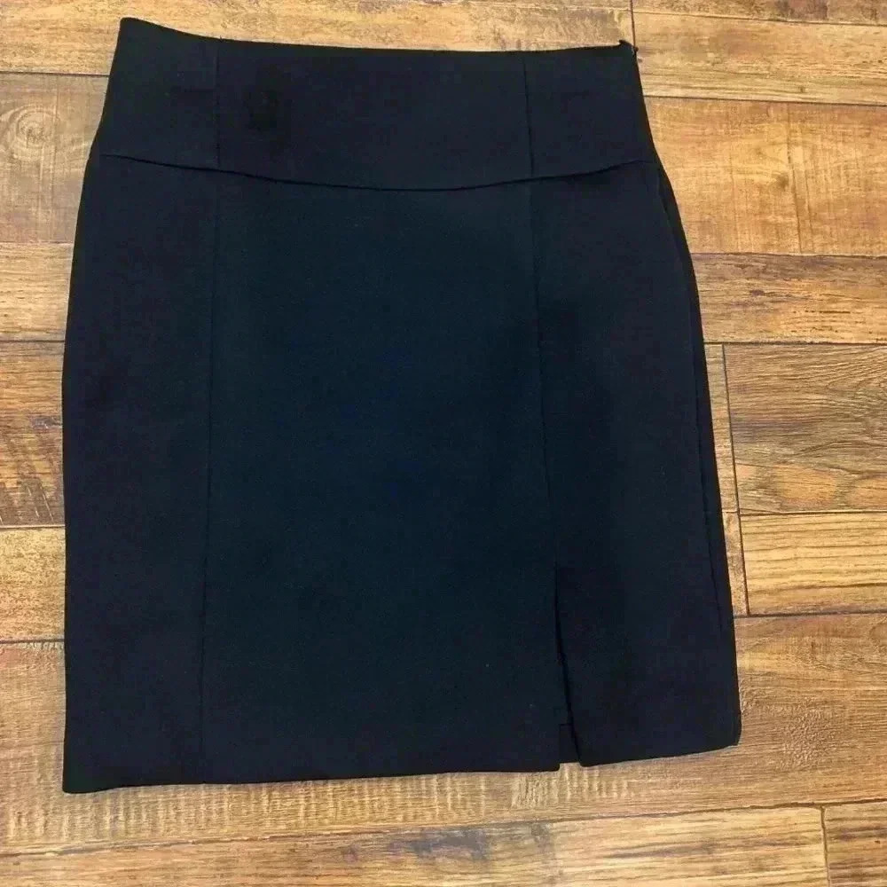 MASSIMO DUTTI BLACK NYLON SKIRT SMALL - Picture 2 of 7